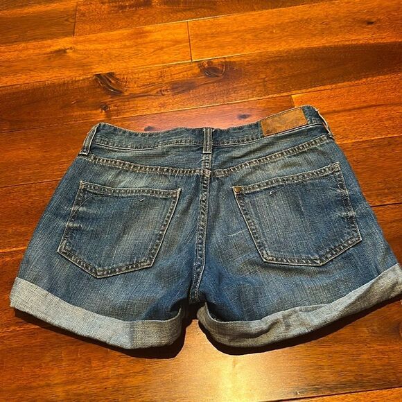 H&M Blue Jean Shorts Cuffed Hem Size 6 - Picture 6 of 7